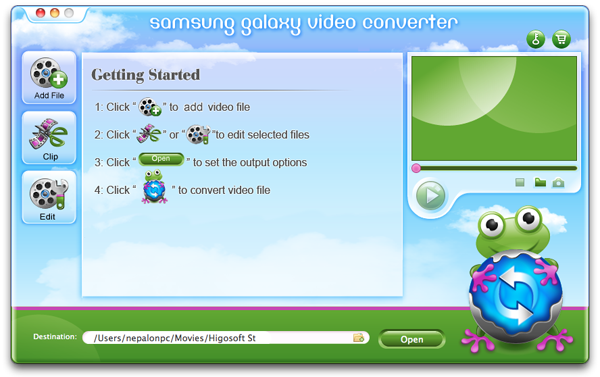 Samsung Galaxy Video Converter Mac screenshot